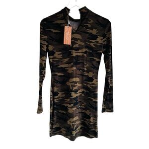 SHEIN Camouflage Long Sleeve Dress